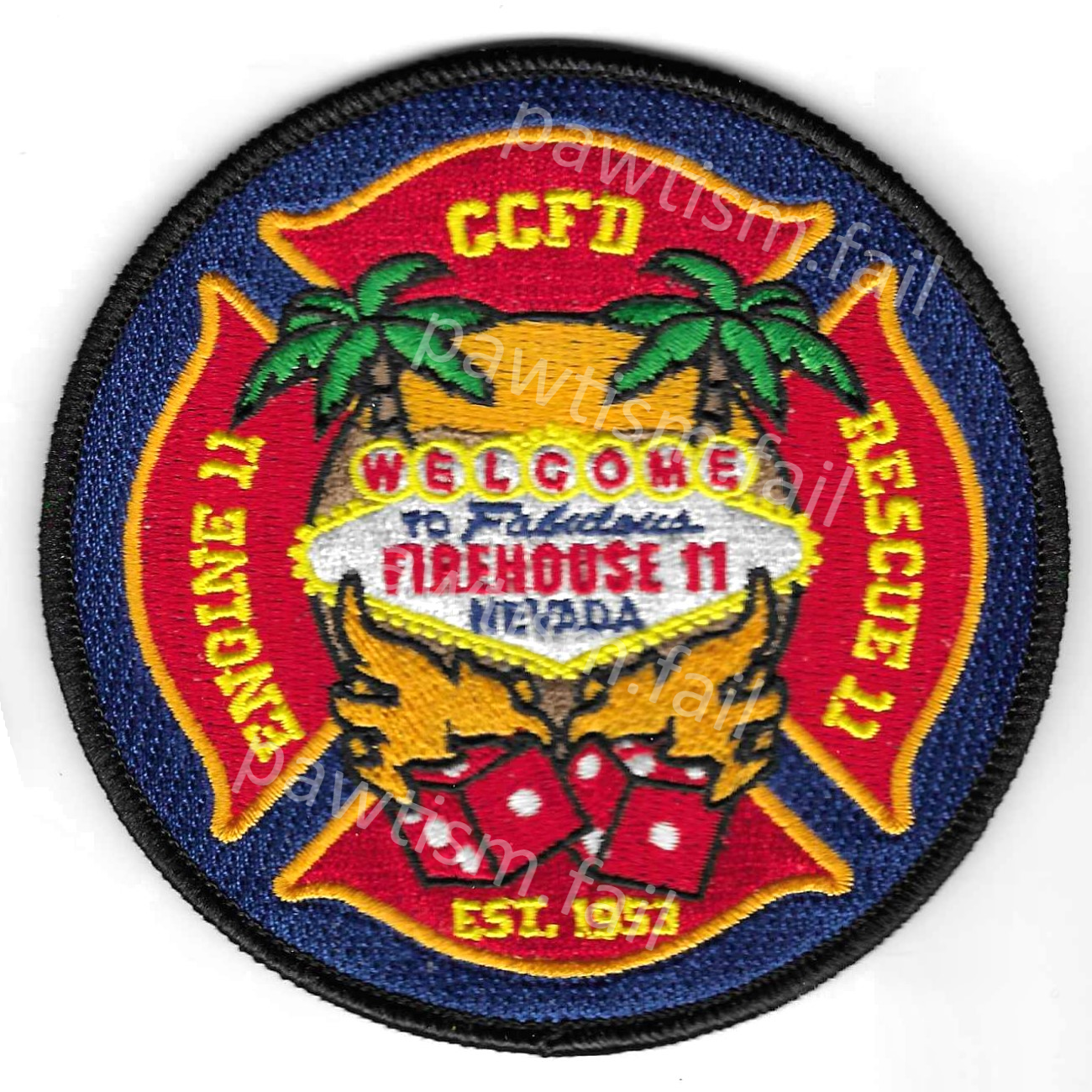 Clark County Fire Department Station 11/Engine 11 Patch, CCFD Las Vegas Nevada NV